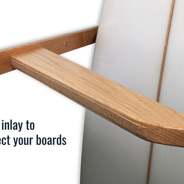 Estante vertical de madera para tablas de surf Holden Beach | Capacidad para 6 tablas de surf
