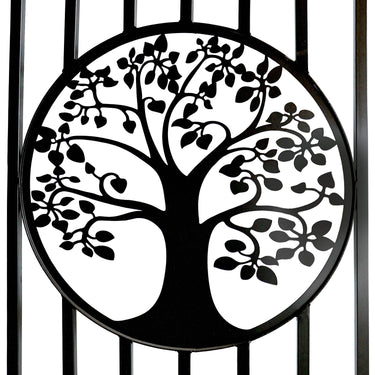 14x8 ft Steel Dual Swing Driveway Gate with Wider Goalposts