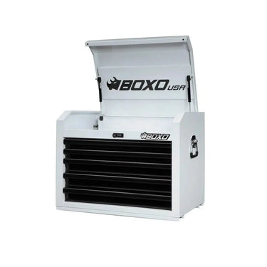 BoxoUSA Pro Series | 26" 5-Drawer Top Tool Box with Anti-Tip | No Trim UAC2651BLM-W-1