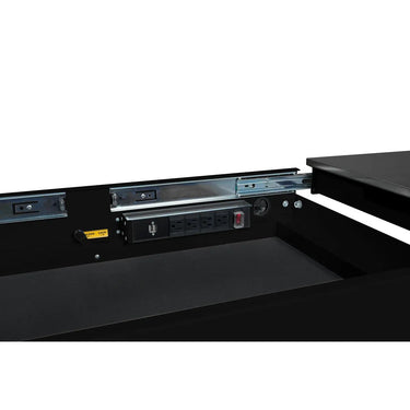 BoxoUSA Pro Series | 35" 3-Drawer Slide-Top Service Cart Tool Box with 222-Piece Master Tool Set 35SBM-BK-R