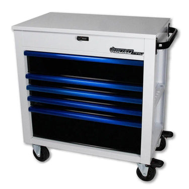 BoxoUSA Pro Series | 35" 5-Drawer Flip-Top Service Cart Tool Box UAS341051L-BK-R