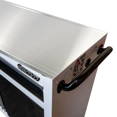 Tech Series | 45" Mobile Stainless Steel Workbench with Storage and Power | White
