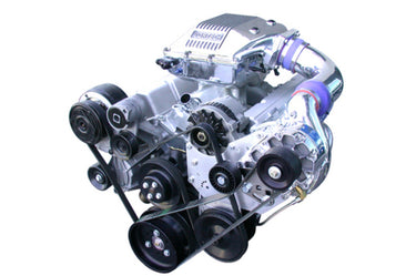 Carbureted Small Block Chevrolet Supercharging System w/V-2 Si-Trim Satin