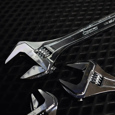BoxoUSA 3-Piece Adjustable Chrome Wrench Set | 2/9 Drawer EVA Foam BX870-R