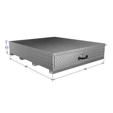 Brute Bedsafe Aluminum 48in D x 40in W x 9.5in H single drawer