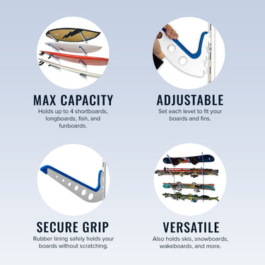 Almacenamiento de tablas de surf en Outerbanks | XSR ajustable | 4 niveles