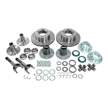 Yukon Gear and Axle Spin Free Locking Hub Conversion Kit Dana 30 44 TJ XJ YJ 27 spline 5 x 4.5 This kit uses outer axles which use a Spicer 5-760X u joint. Some early model housings use a smaller 5-260X joint and will require new inner axles to use this k