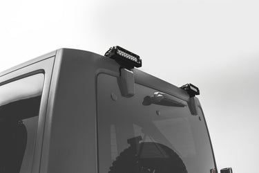Z-RoadZ Zroadz Rear Window LED Kit Black Stainless Steel Bolt-on no drilling required Includes (2) 6 Inch ZROADZ LED Straight Single Row Slim Light Bars and Universal Wiring Harness for hard top models Z394812-KIT | Z394812-KIT