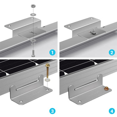 Solar Panel Mounting Z Bracket -- Set of 4 — 2 sets（Hot Sale）