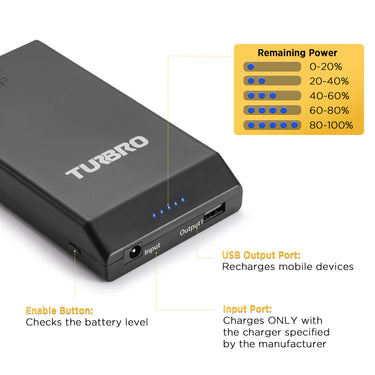Batería de repuesto AirSupply MS12, 19 200 mAh, recargable, 50 horas de autonomía 