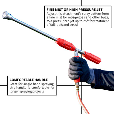 Tomahawk Mist Gun High-Pressure Spray Attachment for Pest Control, Landscaping, and Vegetation Management
