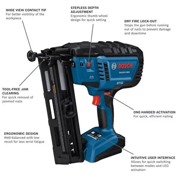BOSCH GNH18V-16MAN 16-gauge Angled Finish Nail (Bare Tool)