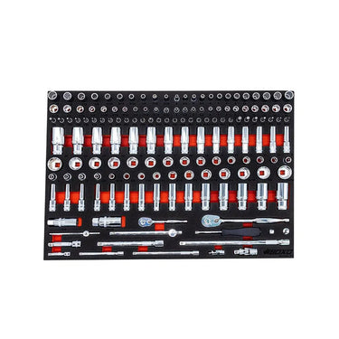 Tech Series | 41" 19-Drawer Rolling Tool Box with 222-Piece Master Tool Set | Black