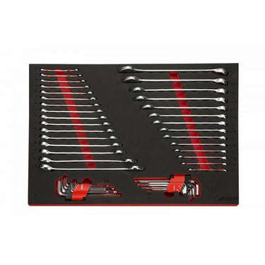 Tech Series | 41" 19-Drawer Rolling Tool Box with 222-Piece Master Tool Set | Black
