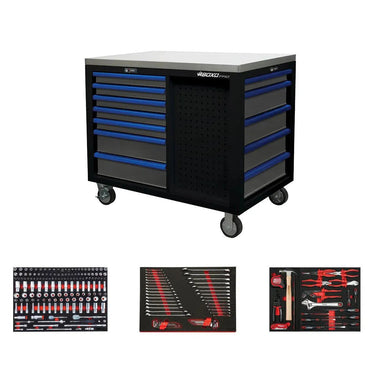 Pro Series | 45" 12-Drawer Workstation Tool Box with 222-Piece Master Tool Set