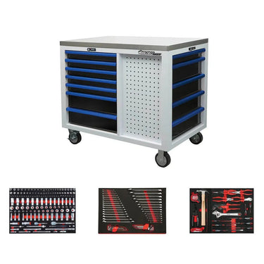 Pro Series | 45" 12-Drawer Workstation Tool Box with 222-Piece Master Tool Set