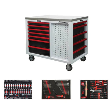 Pro Series | 45" 12-Drawer Workstation Tool Box with 222-Piece Master Tool Set