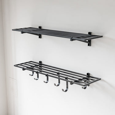 Pair of Bristol 1' x 4' wall-mounted garage shelves, sturdy steel construction for organized storage on garage walls