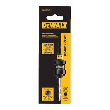 DeWalt DAH9938PBM RAPID LOAD Quick Change Hole Saw Arbors 9/16 - 1 3/16 In