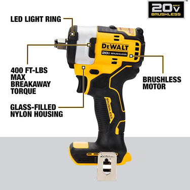 DEWALT DCF911B 20V MAX* 1/2" Impact Wrench with Hog Ring Anvil (Tool Only)