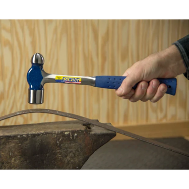 Martillo de bola Estwing E3-32BP de 32 oz con empuñadura azul (cara lisa)