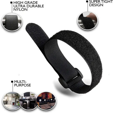 Elastic Nylon Velcro Cable Strap with Buckle for EV Hover