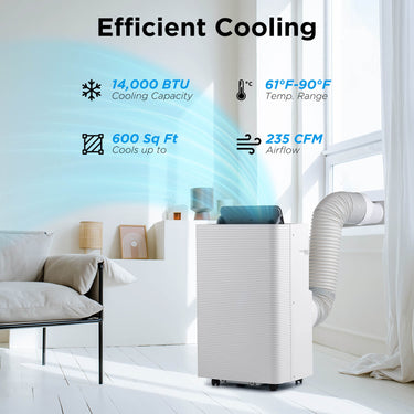 Aire Acondicionado Portátil Finnmark de 14.000 BTU con WiFi