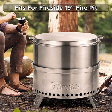 Tapa para fogata de acero inoxidable Pluto R19 de Fireside