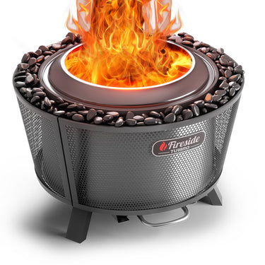 Brasero exterior Fireside Pluto R29 - Pintado de negro 