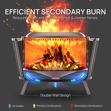 Brasero exterior Fireside Pluto R29 - Pintado de negro 
