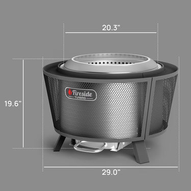 Brasero exterior Fireside Pluto R29 - Pintado de negro 