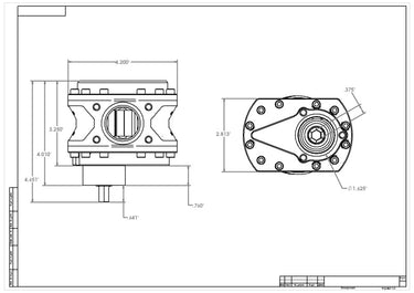 Bomba de combustible Aeromotive, engranaje recto, hexagonal de 3/8", engranaje de 0,900, 19,5 gpm