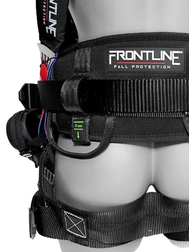 Arnés de cuerpo completo Frontline 110CTB-AM estilo americano con herrajes de aluminio y correas de suspensión para traumatismos M/L