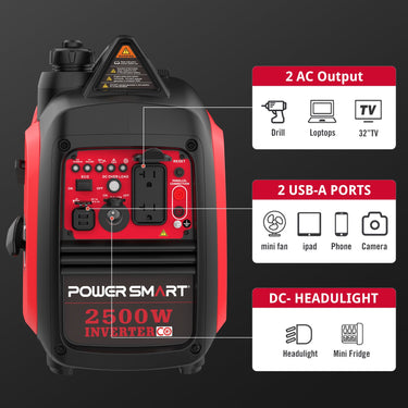 Generador de gas inversor de 2500 W con alerta de CO HB5020C