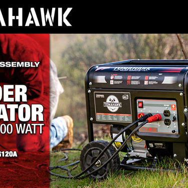 Generador de soldadura con motor de 120 amperios, 2200 vatios, 7 HP, a gasolina