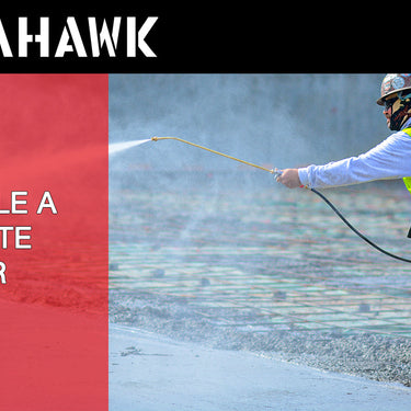 24 Inch Spray Wand Attachment Curved, with .5 GPM Fan Nozzle for Concrete Spraying