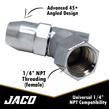 Mandril neumático angular avanzado para neumáticos - 1/4" NPT (paquete de 2)