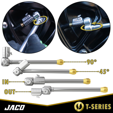 Mandril neumático Lightning™ Serie T | Flujo abierto, 1/4" F-NPT