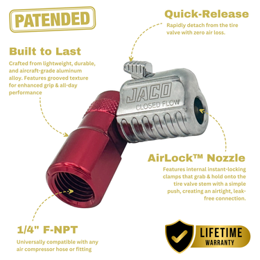 Conector rápido para aire de neumáticos Lightning™ L2 - 1/4" F-NPT