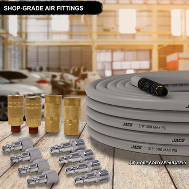 Conexiones neumáticas industriales de conexión rápida | Kit de conector y acoplador - 1/4" NPT (juego de 12)