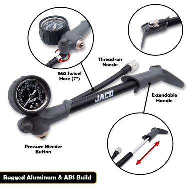 Bomba para amortiguadores de bicicleta de montaña ShockPro™ con manómetro - 300 PSI