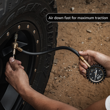 Manómetro desinflador de neumáticos RapidFlow™ (0-60 PSI) | Kit de desinflado de aire Rapid Off-Road