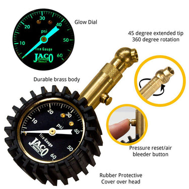 Medidor de presión de neumáticos Elite® - 60 PSI