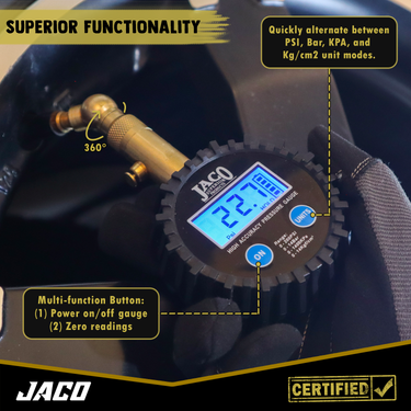 Manómetro digital de presión de neumáticos Elite® - Precisión profesional - 100 PSI