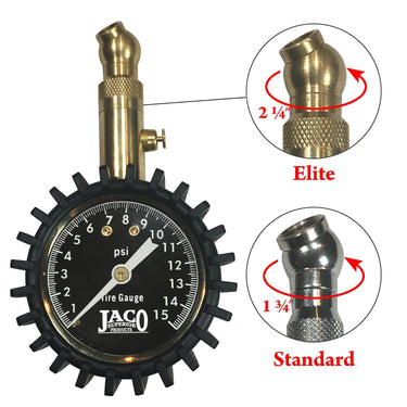 Manómetro de neumáticos de baja presión Elite® - 15 PSI