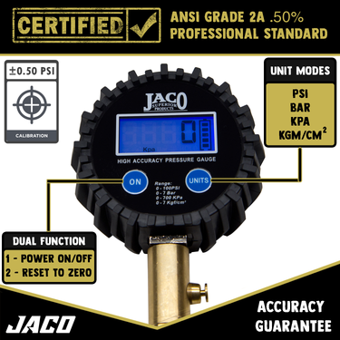 Manómetro digital de presión de neumáticos ElitePro™ - Precisión profesional - 100 PSI