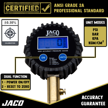 Medidor digital de presión de neumáticos ElitePro™ - Precisión profesional - 200 PSI