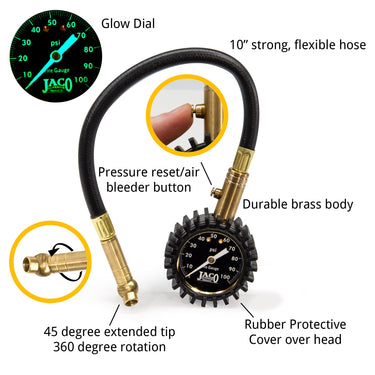 Medidor de presión de neumáticos ElitePro™ - 100 PSI