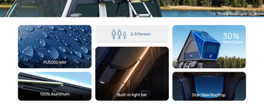 JOYTUTUS Overland Aluminum Hard Shell Rooftop Tent