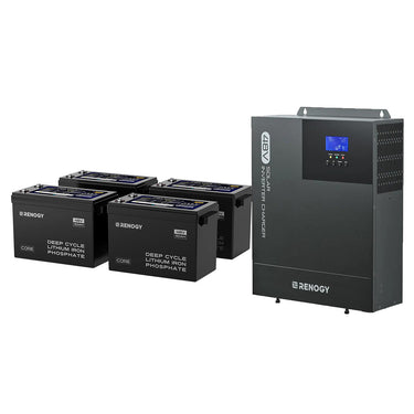 48V Premium Backup System – 50Ah Self-Heating LiFePO4 Battery & 3500W Pure Sine Wave Solar Inverter Charger